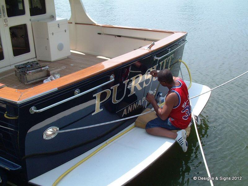 Luxurious Boat Names Gold Leaf Boat Names Made By Designs Signs