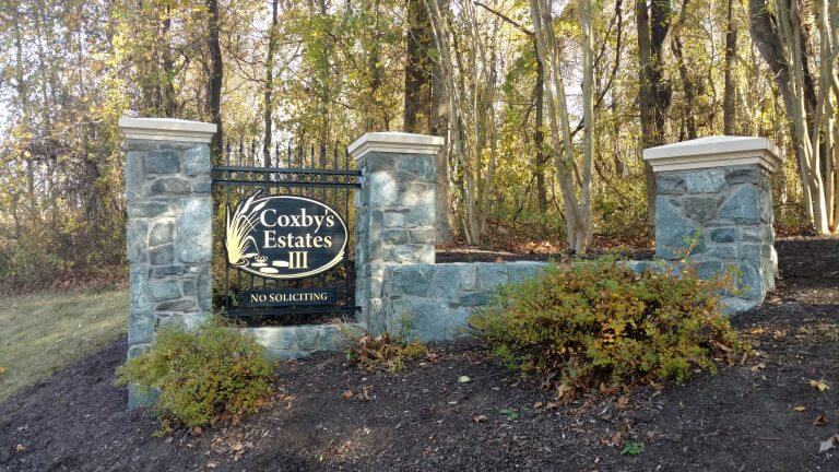 Estate Entrance Designs - Community Entrance Sign at Coxby's Estates III