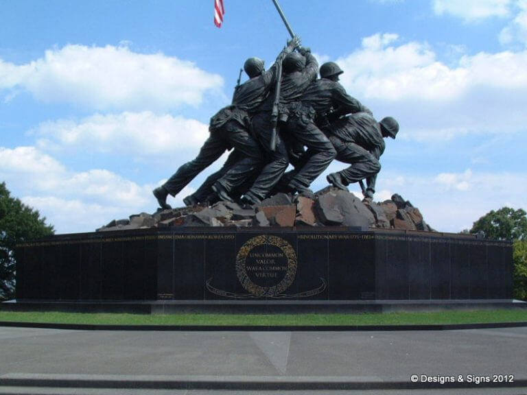 Monument Gilding at Marine Corps Memorial in DC - Designs & Signs